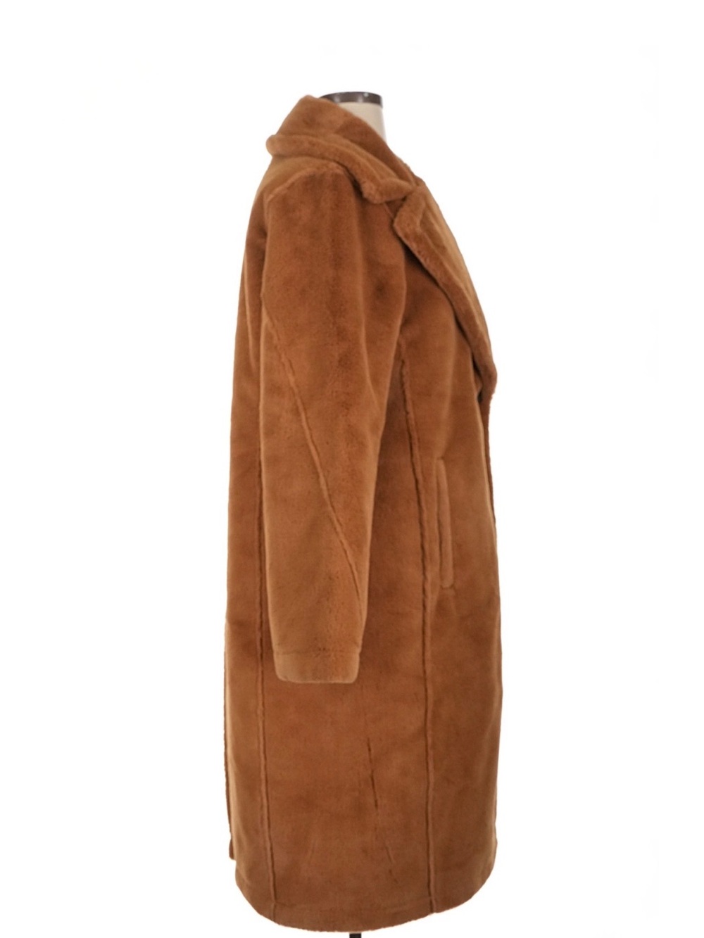 Urban Outfitters x Avec Les Filles Notched Collar Bonded Faux Fur Coat XL - Picture 7 of 10